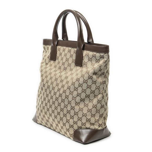 Gucci Small Shopping Tote Beige/brown GG Canvas A - Picture 2 of 10